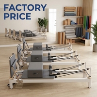 Prix d'usine, logo personnalisé, machine de Pilates Reformer réglable de qualité supérieure, équipement professionnel pour studio, lit Reformer en aluminium