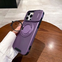 Étui de chargement magnétique sans fil de luxe pour iPhone 17 16 15 14 13 12 11 Pro Max avec protection d'objectif et support