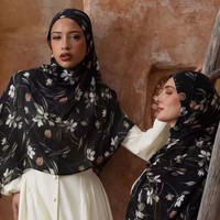 Hijab en modal Pashmodal imprimé, élégant, léger et respirant, pour femmes musulmanes, qualité supérieure 40s