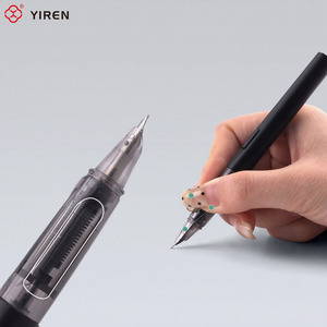 YIREN penna stilografica di lusso in metallo di lusso penna nera classica con Logo personalizzato penna stilografica in metallo - Product Image 4