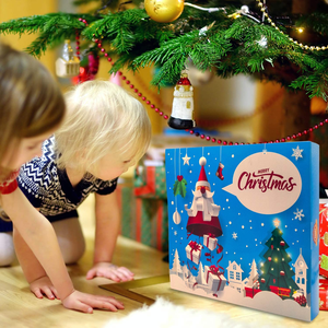 Custom <b>Empty</b> Advent Calendar Christmas Cardboard <b>Box</b> with UV Coating and Embossing Printing - Product Image 6