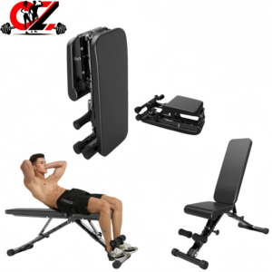 CZFIT Multifunctional Bench Home Gym Equipment Adjustable Folding <b>Weight</b> Workout Sit up Bench with Resistance Band - Product Image 1