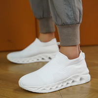 Chaussures à enfiler pour hommes en maille tricotée, légères, respirantes, confortables, avec absorption des chocs et semelle EVA, baskets décontractées d'été