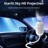 Mini Proyector de Estrellas USB 2 en 1, Lámpara Nocturna con Proyección de Luna y Olas del Océano, LED Blanco Cálido, para Dormitorio Infantil