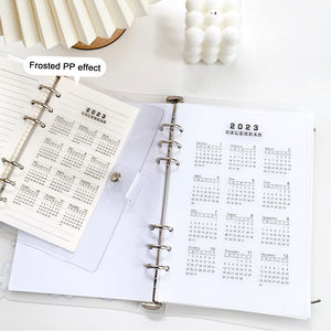 <span class=keywords><strong>2023</strong></span> plástico esmerilado PP <span class=keywords><strong>A5</strong></span>/A6 <span class=keywords><strong>calendario</strong></span> 6 anillos divisor de página páginas de fecha de plástico recargable <span class=keywords><strong>para</strong></span> planificador - Product Image 5