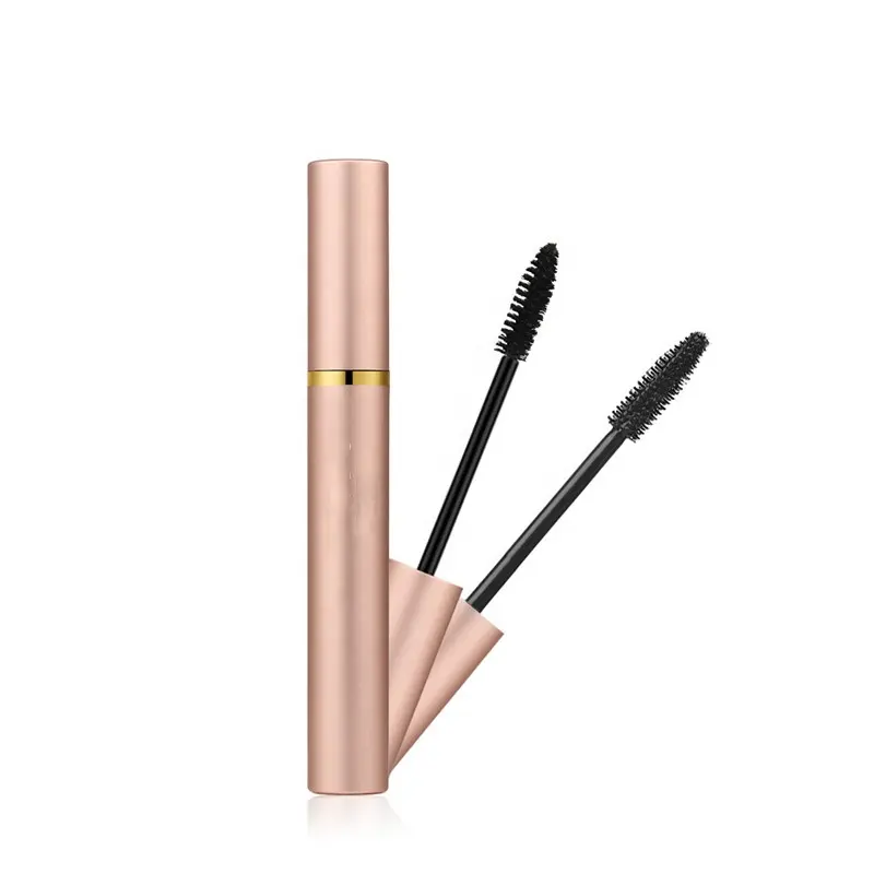 Luxury Rose Gold container vegan mascara private label sky high mascara with 2 mascara brushes