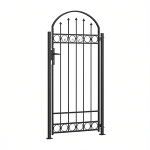 Poste de Acero para Cerca con Cerradura, Gris, 200 x 88 x 14 cm, para Portones - Product Image 1