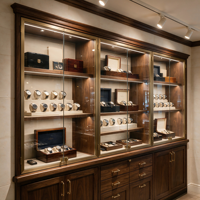 Vitrine de luxe en bois et verre pour montres, idéale pour les boutiques