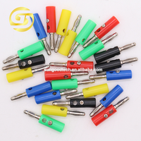 Fiche banane de 4mm avec tête de lanterne à vis Fiche de test sans soudure Prise d'amplificateur audio rouge/noir/jaune/vert/bleu Vente chaude