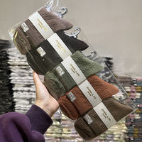 Nouveaux chaussettes décontractées pour hommes lettre personnalisée à la mode automne hiver coréen coton Spandex/Nylon mélange impression numérique équipage soutien sport