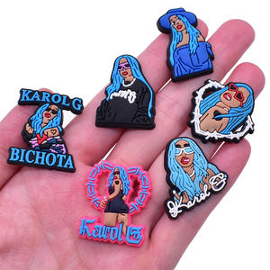 Venta caliente <span class=keywords><strong>KAROLG</strong></span> Clog zapatos Charm pulsera Pvc accesorios para zapatos para mujeres niños Clog Charms - Product Image 3