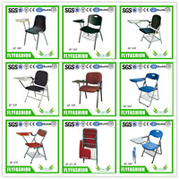 Chaise d'étudiant pliable moderne en PU à prix abordable avec tablette d'écriture, chaise de bureau pliante en maille pour la formation et les conférences