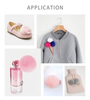 Vente en gros de pompons roses en fausse fourrure de 7cm pompons en fourrure de lapin pour porte-clés vêtements chaussures décorations