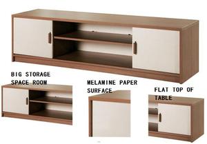 Meuble TV salon ensembles de meubles long bois noir en bois médias divertissement banc de sol Table télévision TV support Table - Product Image 3