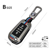 Étui de protection pour clé de voiture en alliage de zinc et gel de silice pour Peugeot 408 Citroën Versailles C5X Sega Tianyi DS Porte-clés Porte-clés Sac