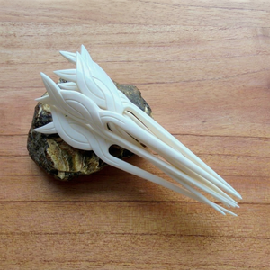 Épingle à chignon en os de buffle sculpté à la main, fourche à cheveux artisanale, bijou de cheveux fait main, directement de l'usine de fabrication - Product Image 1