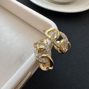 ต่างหูเงินแท้ S925 ทรงโค้งแบบโบราณ ดีไซน์หรูหราสไตล์ฝรั่งเศส ประดับคริสตัลทรงกลมแบบฝังละเอียด เครื่องประดับวินเทจ - Product Image 1