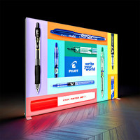 Bannière LED rétroéclairée pour publicité intérieure, cadre en aluminium autoportant, boîte à lumière en tissu rectangulaire pour événements