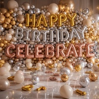 Ballons en aluminium de 16 pouces en gros, lettres de l'alphabet de A à Z, décoration pour anniversaire, mariage, Saint-Valentin, fête, globos