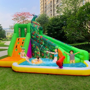 Children's Indoor Small Pool Indoor <strong>Climbing</strong> Trampoline Oxford Inflatable <strong>Balloon</strong> Castle Cartoon Peacock Naughty Castle Slide - Product Image 3