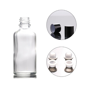 Bouteille ronde de cosmétiques 5ml 10ml 20ml 50ml 100ml bouteilles en verre à bouchon à vis transparent bouteille d'huile essentielle en verre vert - Product Image 5