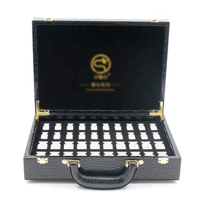 Valise de transport personnalisée en cuir PU pour outils, boîte à vin ou coffret cadeau en <span class=keywords><strong>bois</strong></span>, grande taille, bleu marine - Product Image 4