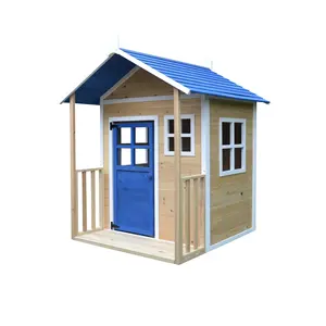 Hölzernes Cubby House mit Veranda Outdoor Kid Playhouse Wood