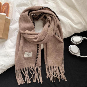 Autumn Winter Women's High-end Polyester Long Neck Warmer Korean Style Atmosphere Plush <strong>Shawl</strong> Outerwear Decoration Gift - Product Image 3