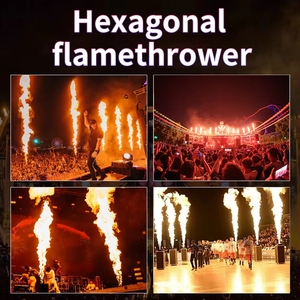 Máquina de Fuego de Hielo Seco Hexagonal para Exteriores de 200w, Dmx512, Colorida, para Efectos de Espectáculos de DJ y Bandas - Product Image 6