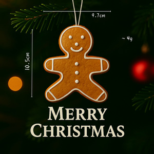 Décorations légères en mousse en forme d'homme en pain d'épices, série bonbons et biscuits, pour suspendre sur le sapin de Noël, idéales pour la décoration de cadeaux de fêtes - Product Image 2