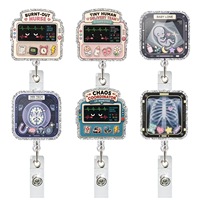 Échographie, ECG, CT, Porte-badges médicaux en acrylique, Badges médicaux rotatifs et extensibles, Porte-documents déroulants, Cadeaux