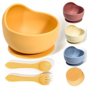Vente flash - Produits de sécurité pour bébés - Non toxiques - Qualité alimentaire - Sans BPA - Diviseur en silicone - Assiette à nourriture pour enfants - Bol - Product Image 2