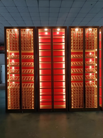 Armoire à vin multifonction moderne en acier inoxydable Da Casa, cave à vin, buffet, étagères à vin
