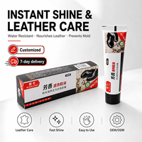 Hei Niu - Crema Renovadora de Cuero de Larga Duración en Tubo, Color Negro Brillante, Fácil de Limpiar