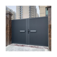 Puerta Batiente Doble de Aleación de Aluminio de 6 Pies para Patio de Villa, Sistema de Apertura Automática de Alta Resistencia, Control Remoto, Resistente a la Intemperie