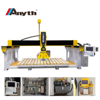 Anyth Manufacture Machine de découpe de pierre Fraiseuse de profilage pour marbre granit Quartz Monobloc CNC Scie à pont 5 axes