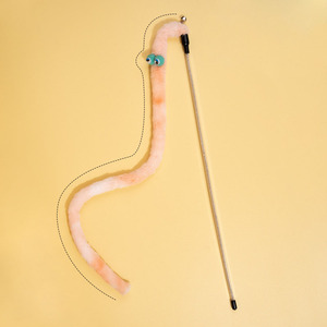 Gioco per Gatti a Forma di Bruco <span class=keywords><strong>Super</strong></span> Carino, Bacchetta Teaser con Occhioni Grandi in PVC e Metallo, Resistente ai Morsi con Peluche e Campanello, Giocattoli Antigraffio Vendita all'Ingrosso dalla Fabbrica - Product Image 4