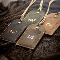 Étiquettes d'identification de sac de voyage en PU vierges pour logo DIY, étiquette anti-perte, étiquette de bagage en cuir avec porte-nom pour accessoires de sac