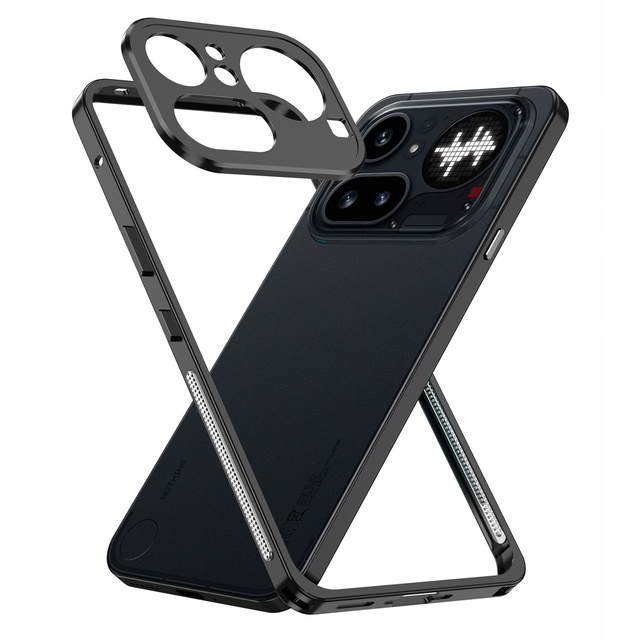 Hybrid Silicone Frame Aluminum Metal Mobile Phone Cover for Nothing Phone 4A/ 4A Pro Case Light Cooling Bumper Cover Accessories