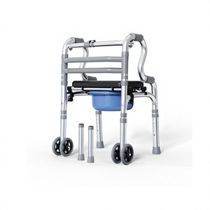 Andador con Asiento KS, Ruedas de 5 Pulgadas, Aleación de Aluminio, Plegable, para Apoyo a la Movilidad de Personas Mayores - Product Image 1