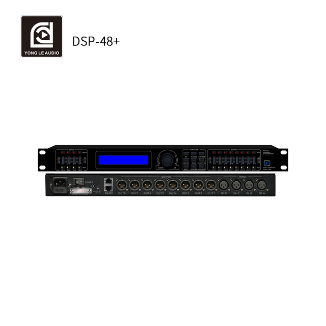 Professional Metal 2 Channel 8ohm Amplifier Digital Speaker Processor Crossover 6 Output