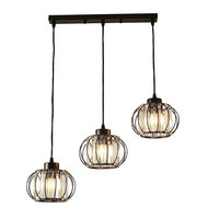 Luminaire de plafond de cuisine de style farmhouse, design industriel moderne vintage 2024, 110V, verre + acier, éclairage de luxe pour intérieur