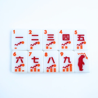 Ensemble de Mahjong Américain de Luxe NYC, Tuiles Grandes de New York, Carte du Métro Empire State Broadway, Cadeau Boutique Professionnel