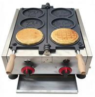 Machine à gaufres électrique YYHB personnalisée avec logo pièce d'or pour hôtels, haute productivité, 220V, pour biscuits japonais, en acier inoxydable