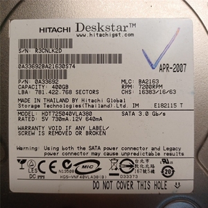 LOT de <span class=keywords><strong>2</strong></span> disques durs 400 Go Deskstar, <span class=keywords><strong>Seagate</strong></span> <span class=keywords><strong>Barracuda</strong></span> 7200.10 - TESTÉ - Product Image 2