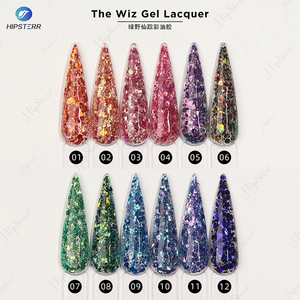 Mới đến ruisen 12 màu long lanh UV Gel Sơn móng tay <span class=keywords><strong>Wiz</strong></span> Gel sơn mài sequin màu gel sơn véc ni sáng bóng móng tay sơn mài - Product Image 4