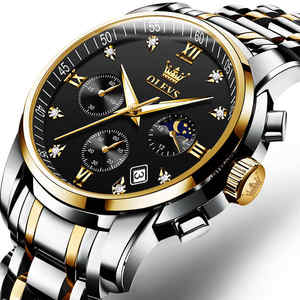 Top marque OLEVS 2858 montre de mode pour hommes Quartz en acier inoxydable étanche montres de sport Relogio Masculino - Product Image 1