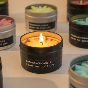 Petite marguerite pot de fer écologique aromathérapie bougie Rose parfumée à la main cire de soja cadeau créatif de noël - Product Image 2