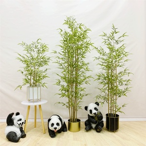 Albero di bambù <span class=keywords><strong>in</strong></span> vaso nero per arredamento Home Office Lucky Money Tree Blooming decorazione albero finto bambù artificiale di lusso - Product Image 3