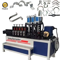 Machine automatique de fabrication de colliers de serrage, machine de formage de colliers de serrage pour tuyaux, machine CNC de pliage et de poinçonnage de colliers en fer plat et de colliers en U pour tuyaux